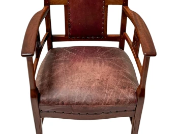 Jac. van den Bosch Arts & Crafts Club Chair for 't Binnenhuis Amsterdam, 1900s